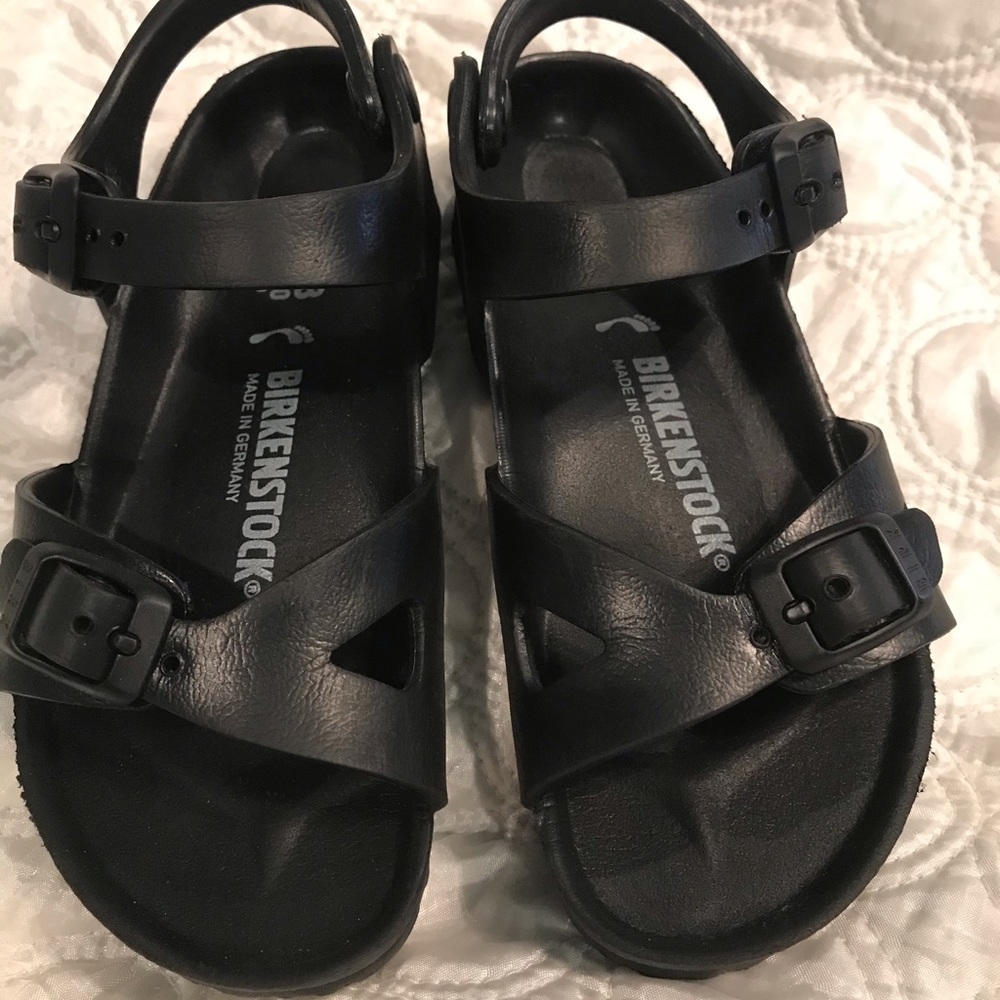 Birkenstock child’s sandal black kids sz 10 eu28